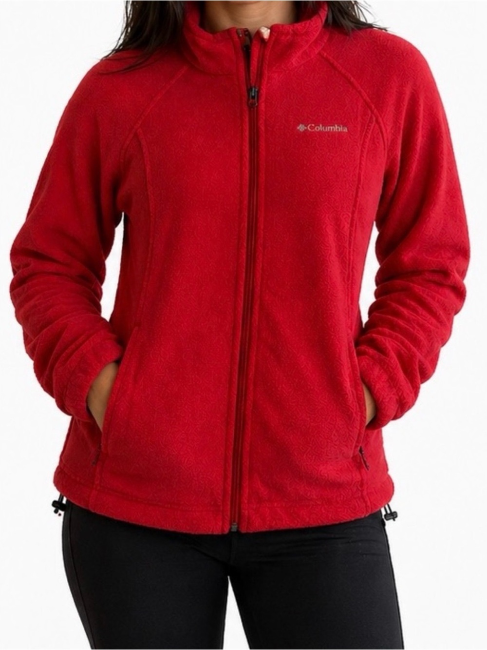 Columbia Bright Red Fleece Jacket